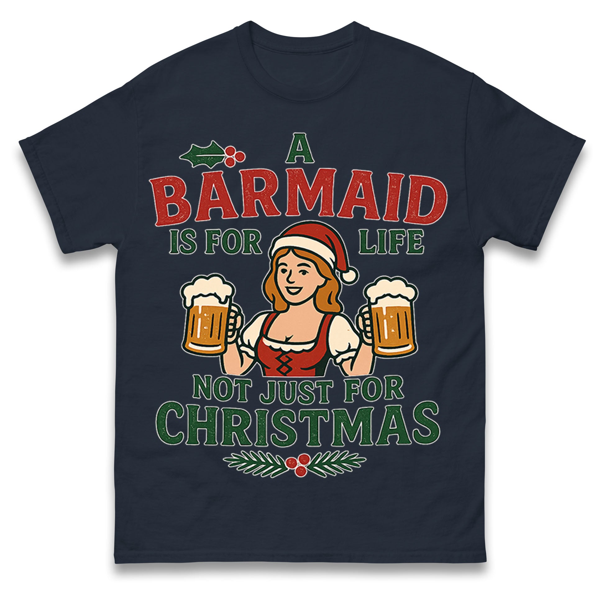 Barmaid Xmas T Shirt