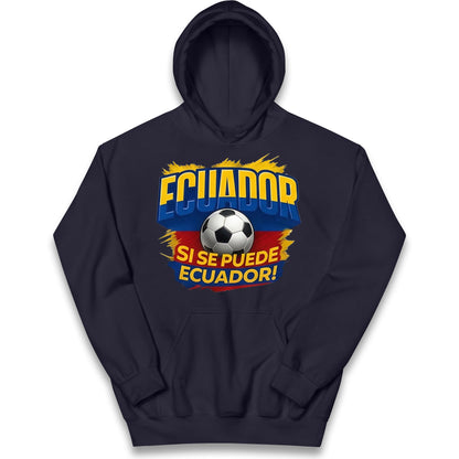 Ecuador Retro World Cup Kids Hoodie