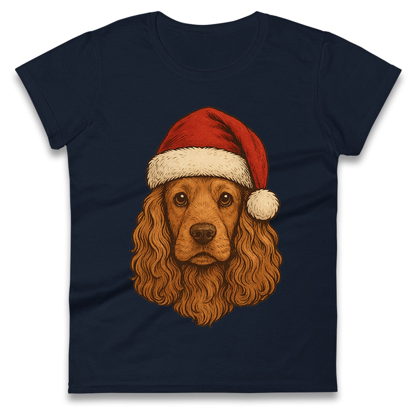 Cocker Spaniel Christmas Ladies T Shirt