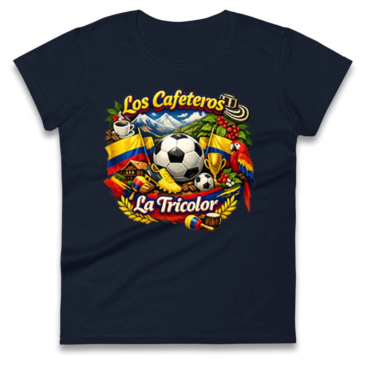 Colombia Football Ladies T Shirt