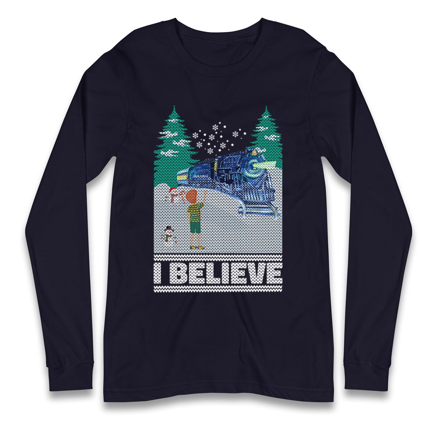 I Beleive Polar Express Christmas Long Sleeve T Shirt