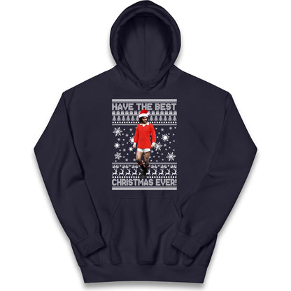 Christmas George Best Kids Hoodie