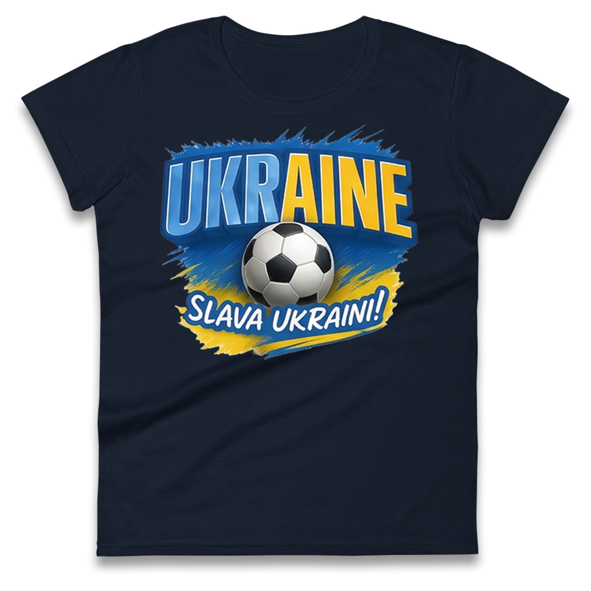 Ukraine Retro World Cup Ladies T Shirt