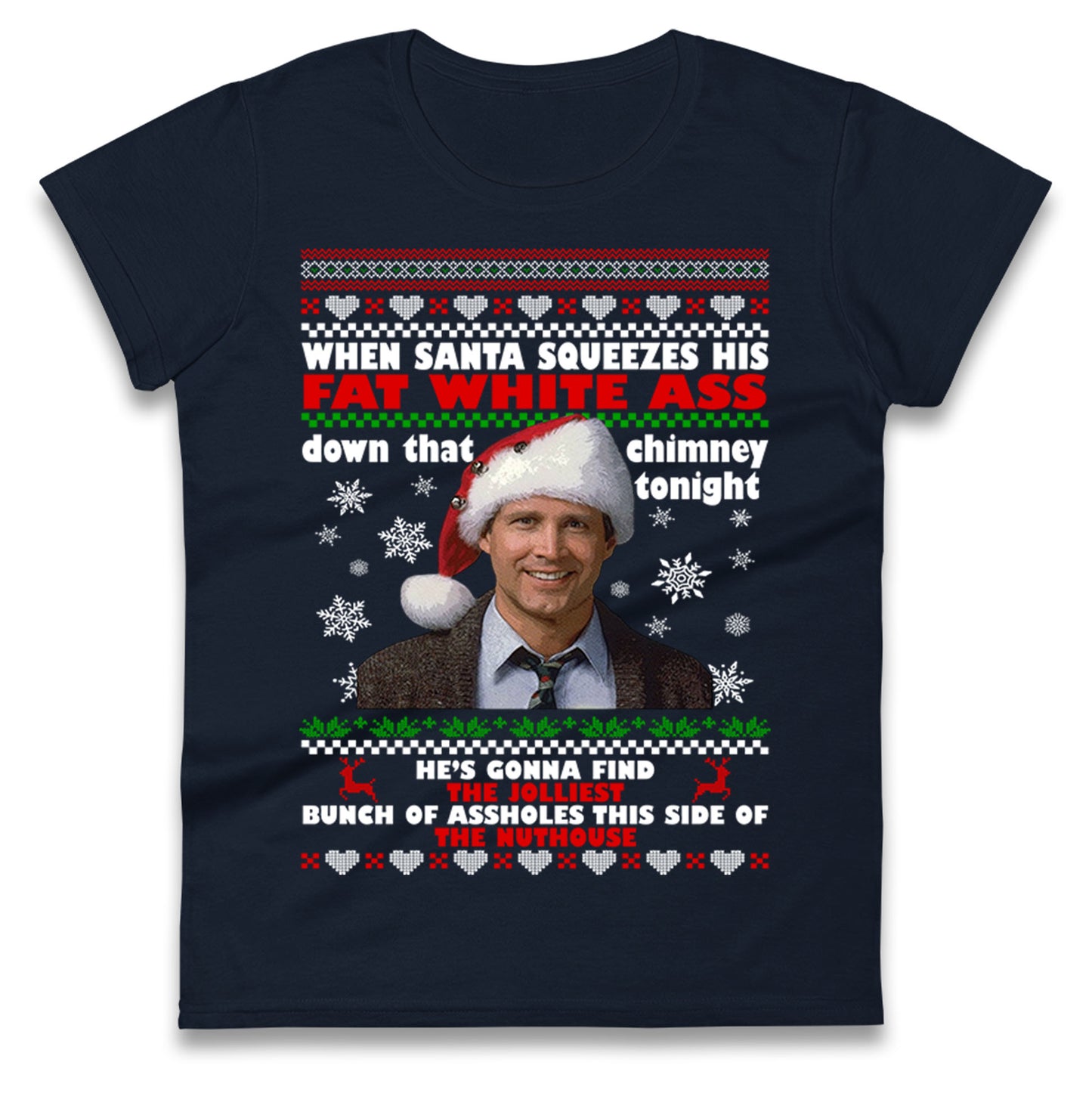 Clark Griswold Christmas Ladies T Shirt