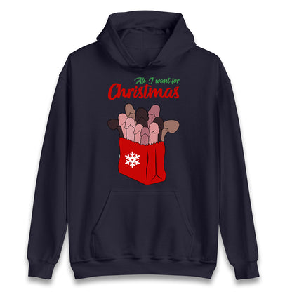 All I Want For Christmas Santa Bag Funny Hoodie