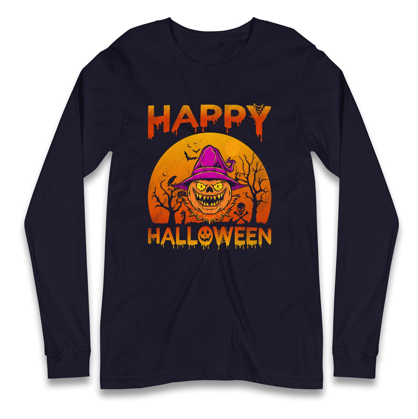 Happy Halloween Pumpkin Witch T Shirt
