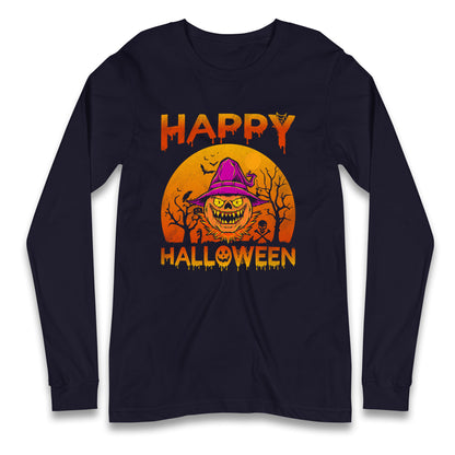 Happy Halloween Pumpkin Witch T Shirt
