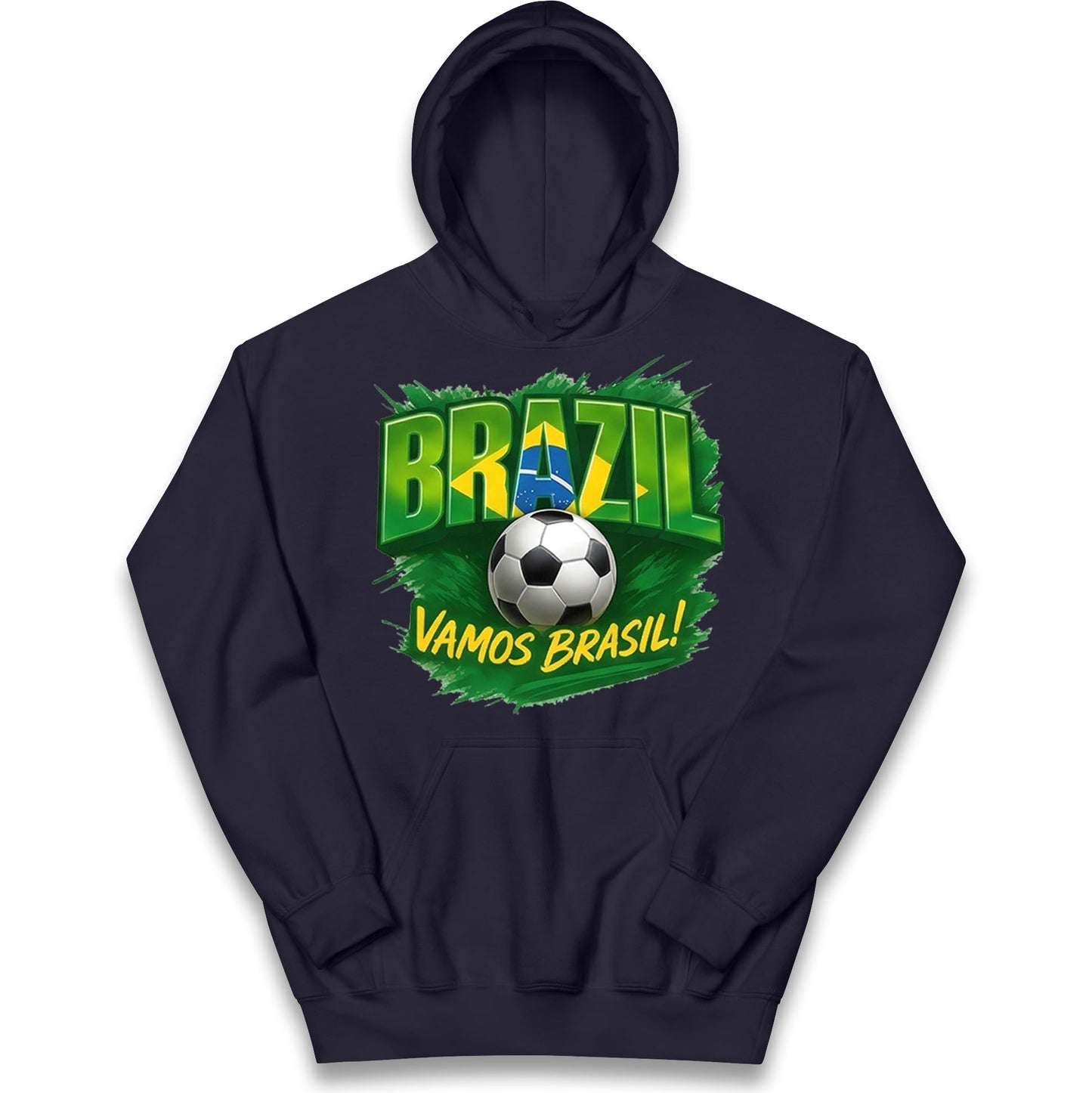 Brazil Retro Football Kids Hoodie