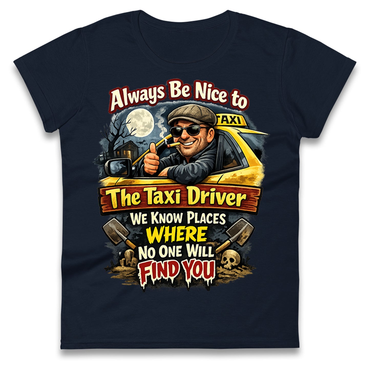 Taxi Driver Ladies T Shirt