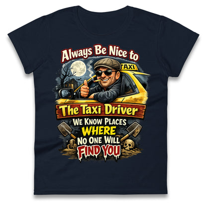 Taxi Driver Ladies T Shirt