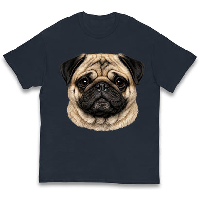 Pug Dog Face Kids T Shirt