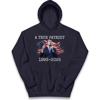 Charlie Kirk Tribute Kids Hoodie
