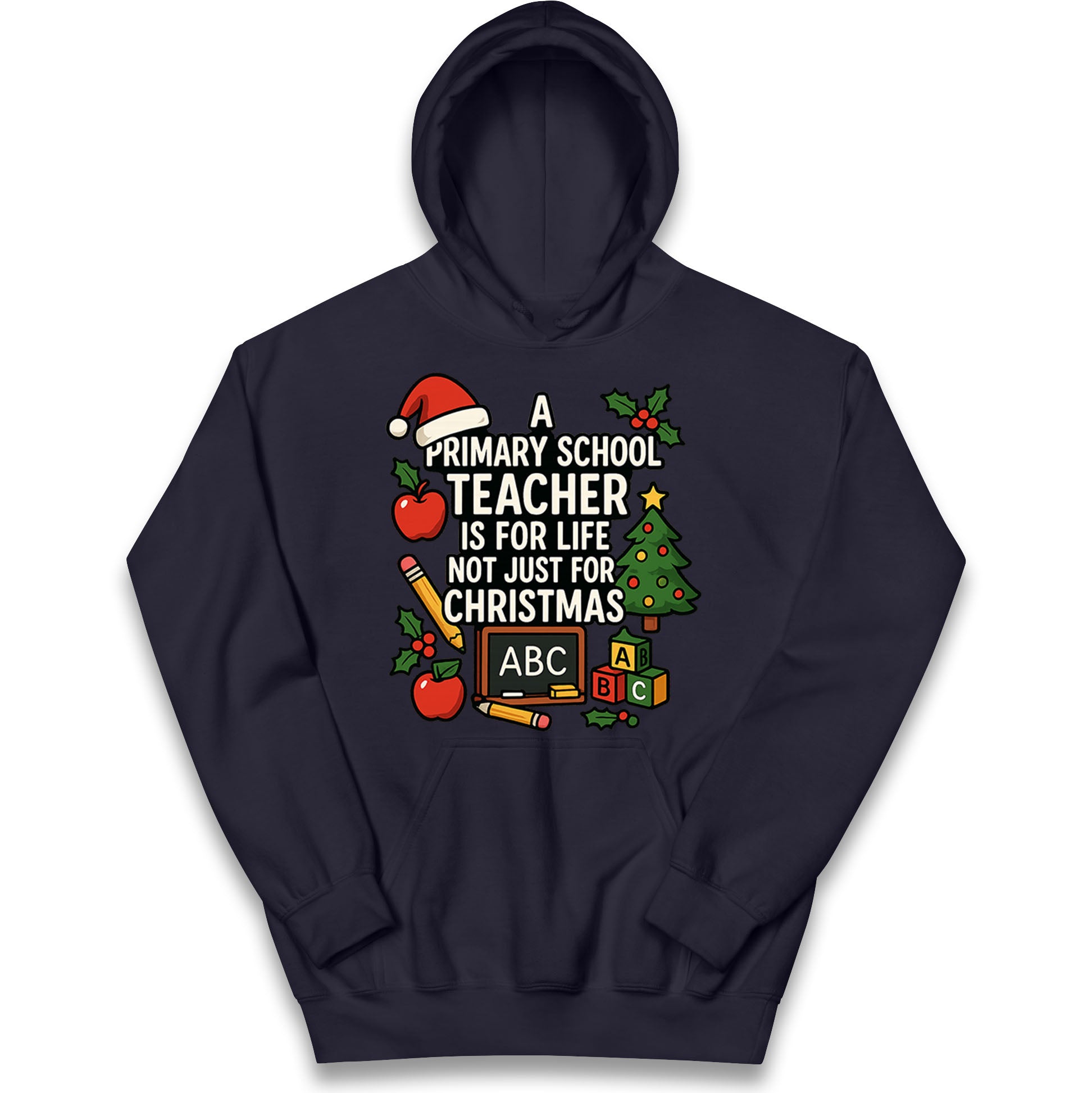 Primary School Teacher Christmas Kids Hoodie