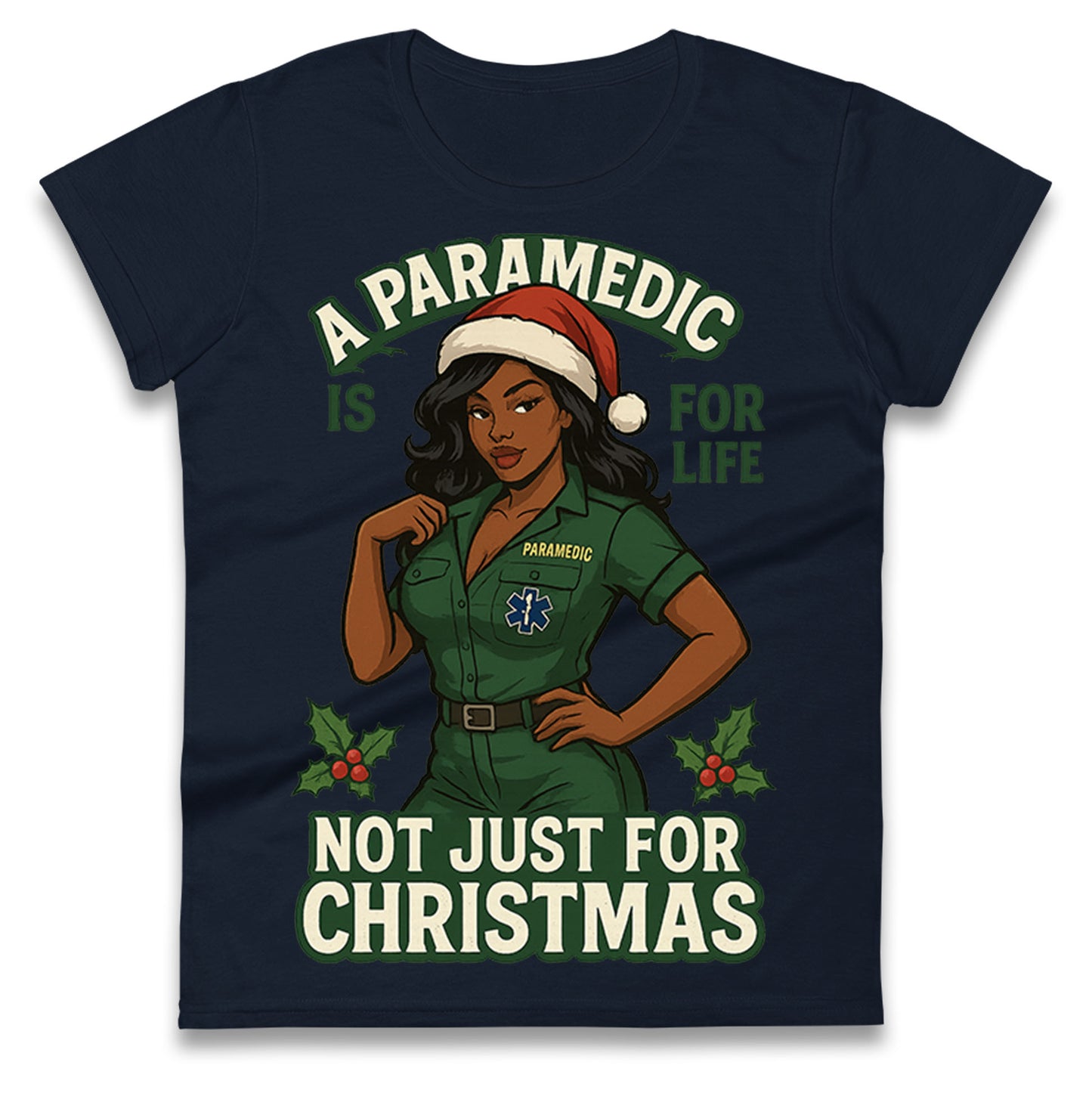 Paramedic Christmas Ladies T Shirt