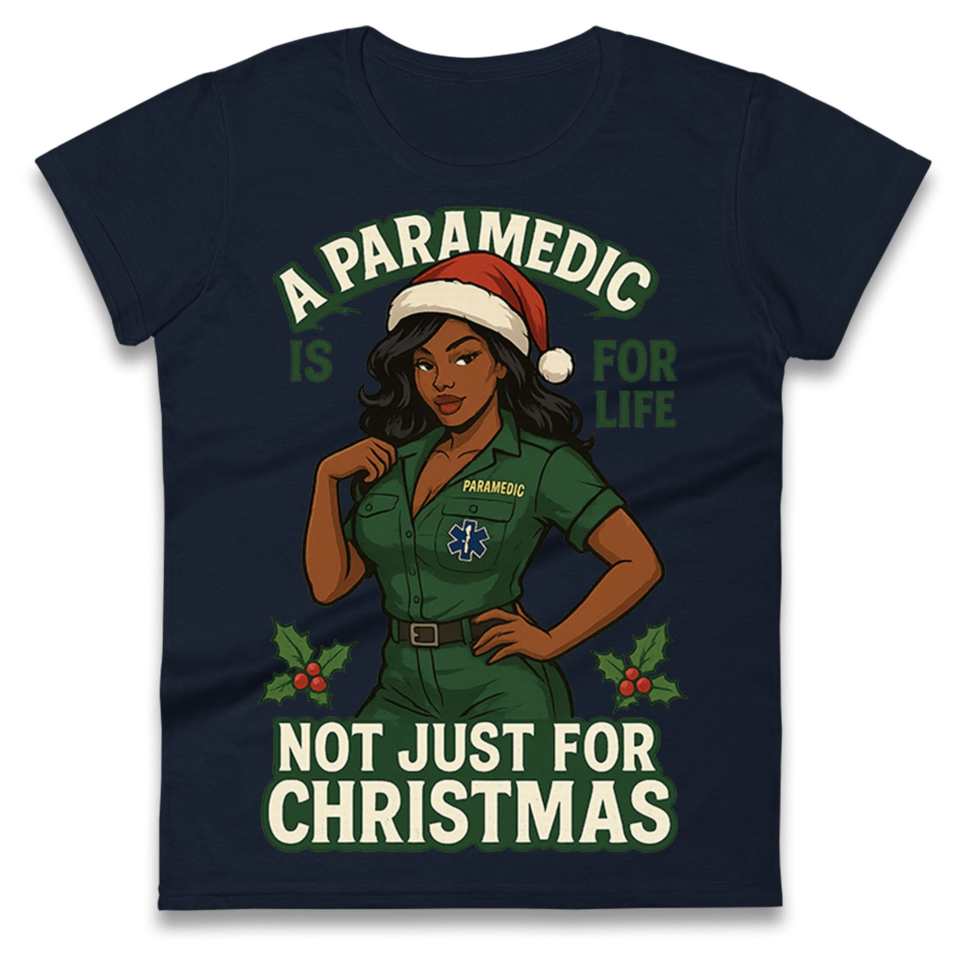 Paramedic Christmas Ladies T Shirt