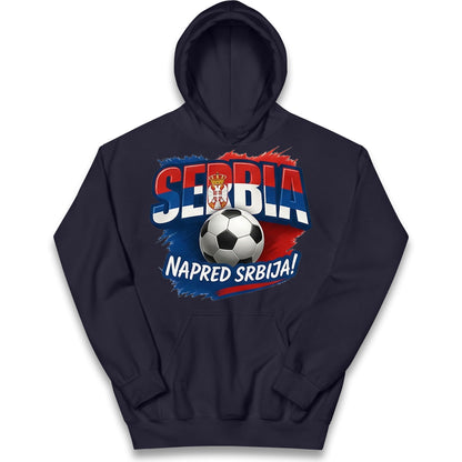 Serbia Retro World Cup Kids Hoodie