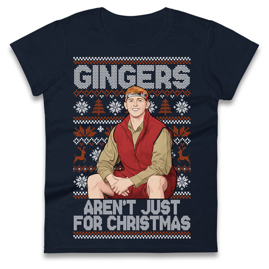 Angry Ginge Xmas Ladies T Shirt 