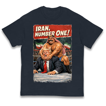 Donald Trump Iron Sheik Iran Wrestling Kids T Shirt
