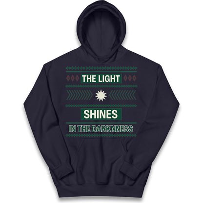 The Light Shines in the Darkness Kids Hoodie