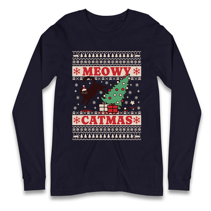 Christmas Cat Longsleeve T Shirt