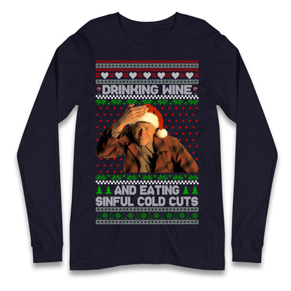 Ed Gein Wine Christmas Longsleeve T Shirt