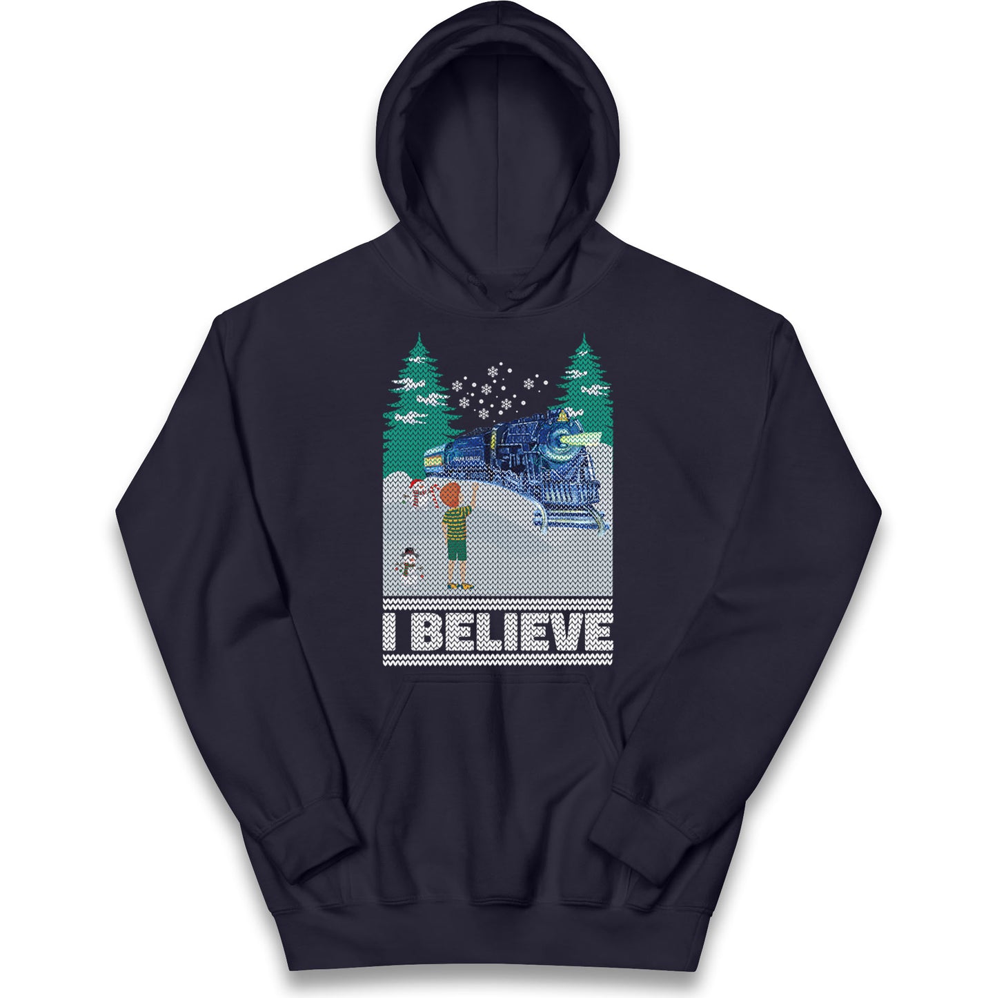 I Beleive Polar Express Christmas Kids Hoodie