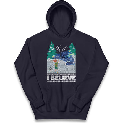 I Beleive Polar Express Christmas Kids Hoodie