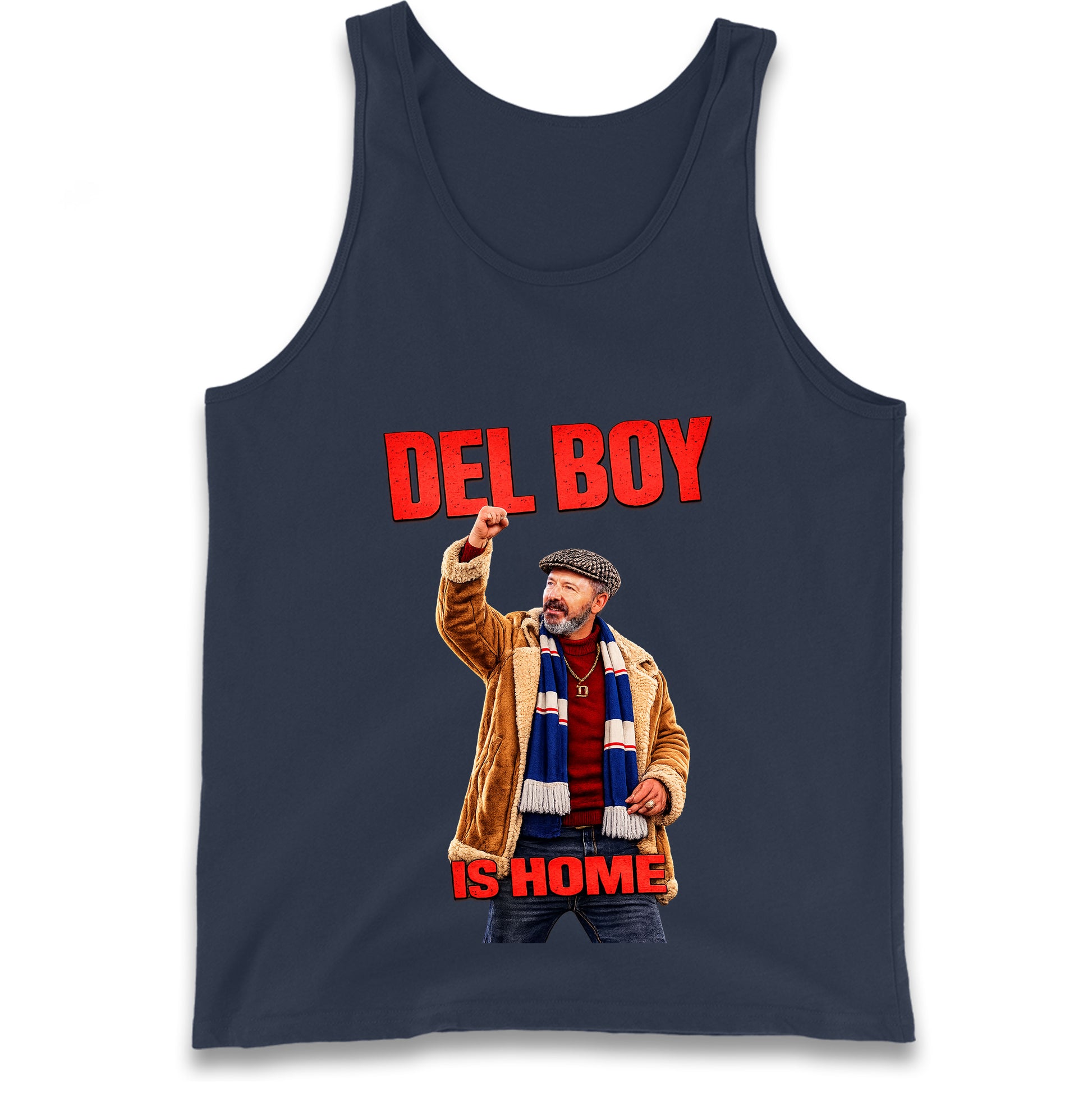 Derek McInnes Rangers Del Boy Football Tank Top