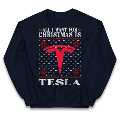 tesla christmas jumper