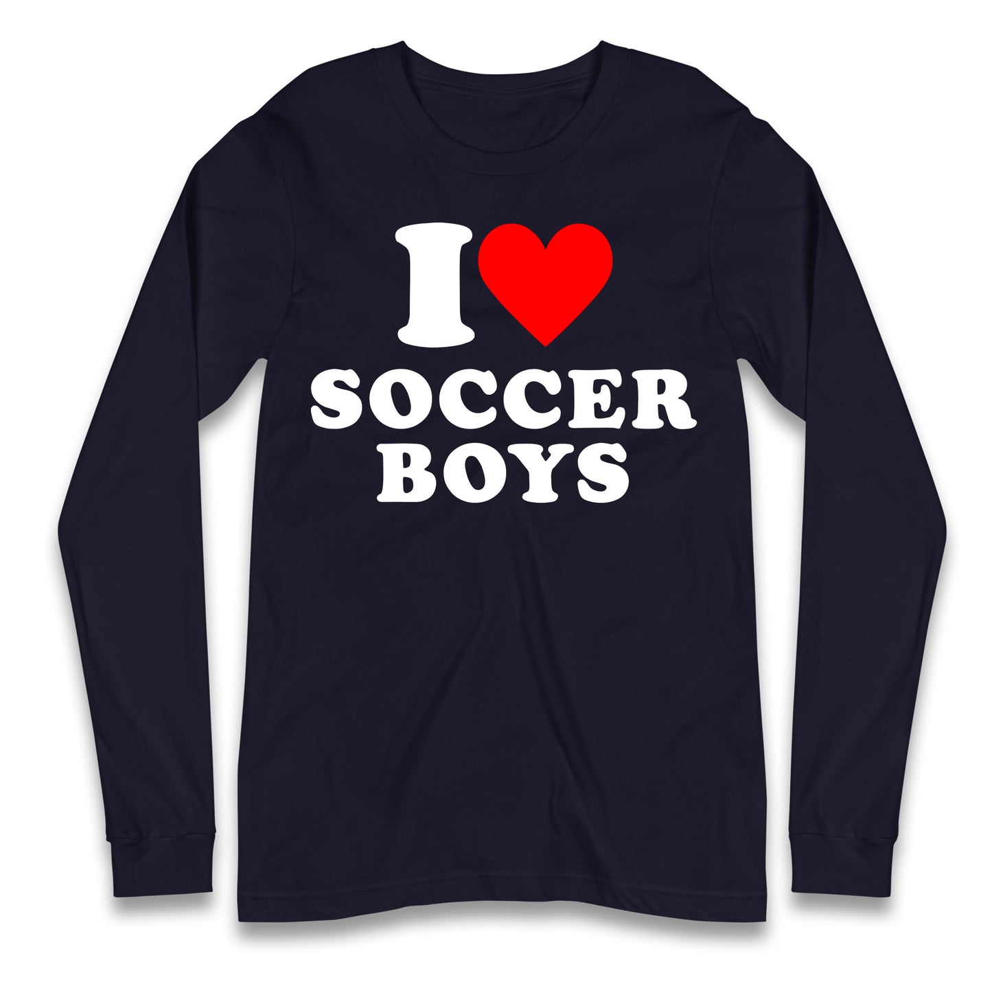 I Love Soccer Boys Longsleeve T Shirt