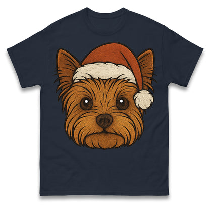 Yorkshire Terrier Face Christmas T Shirt