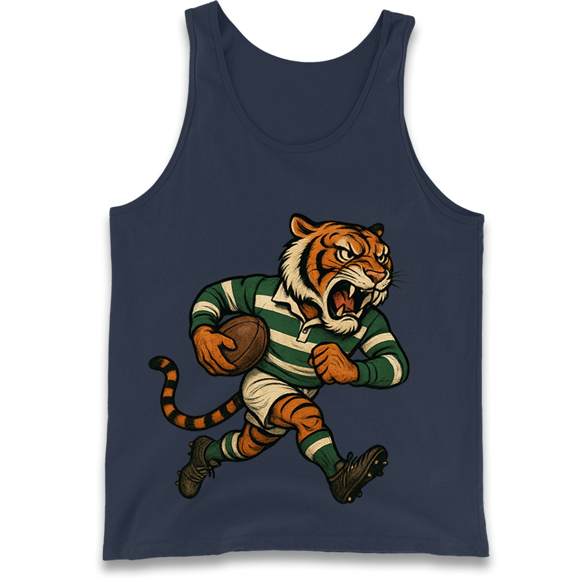 Retro Leicester Tigers Rugby Union Tank Top