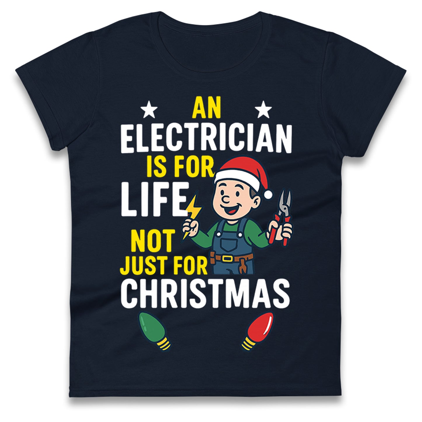 Electrician Christmas Ladies T Shirt