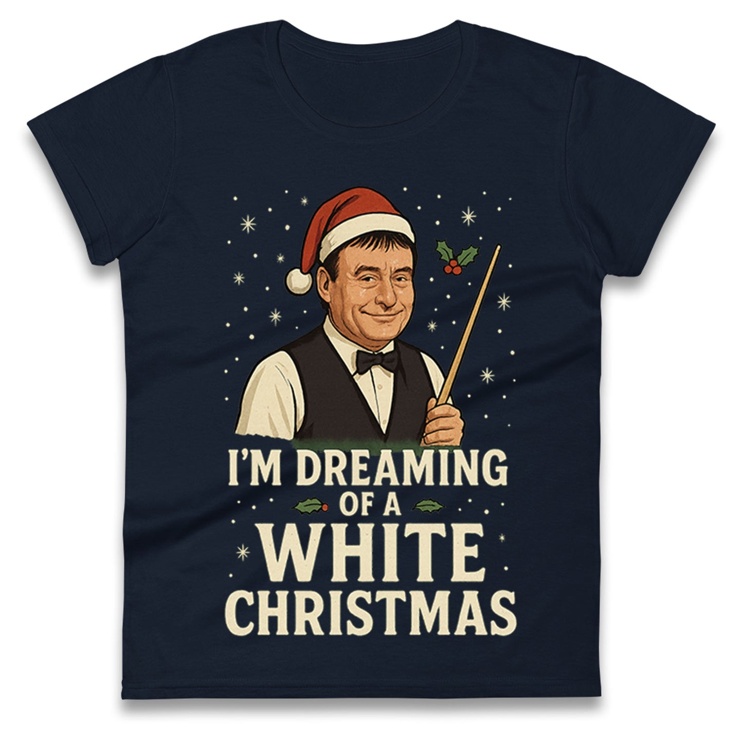 Snooker Christmas Ladies T Shirt