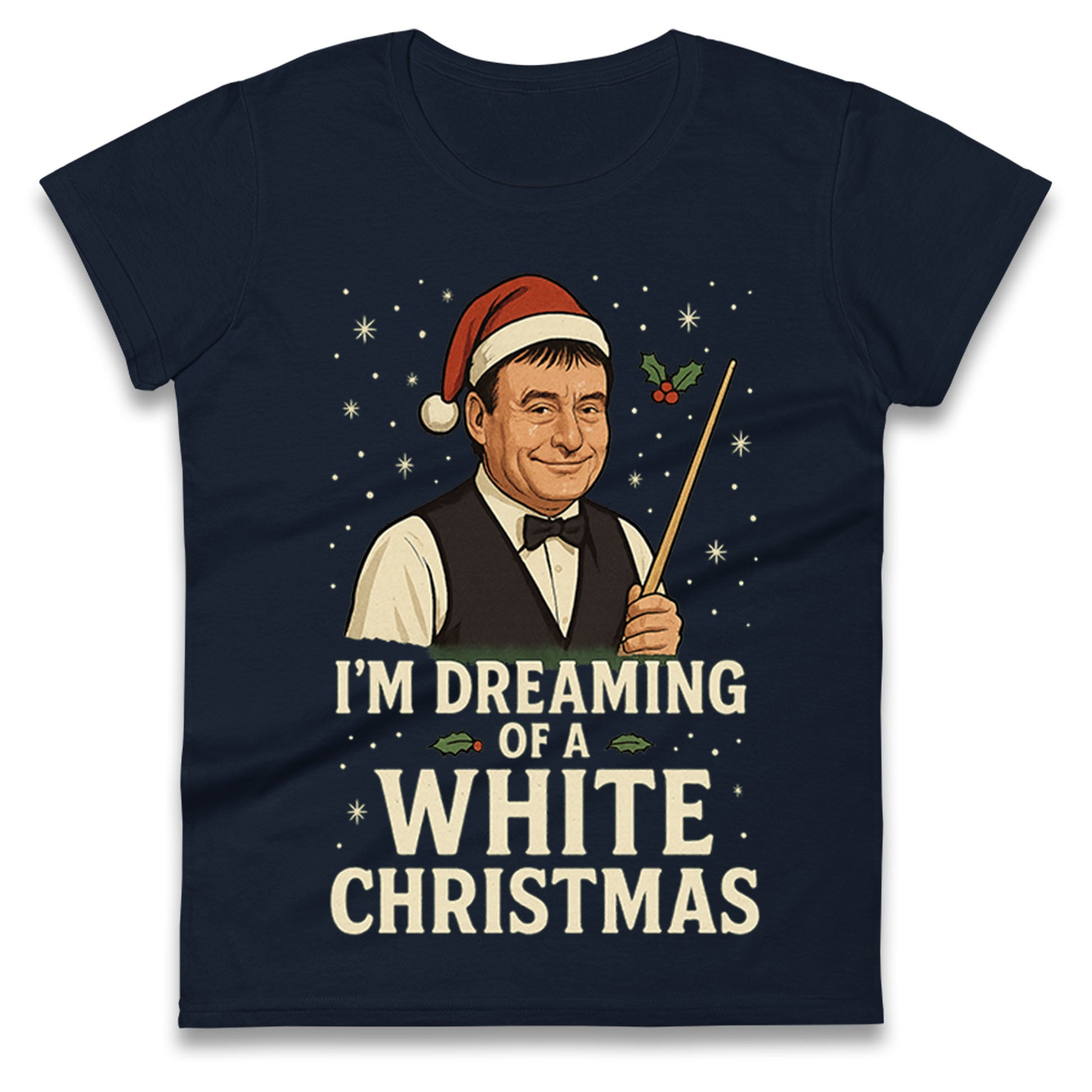 Snooker Christmas Ladies T Shirt