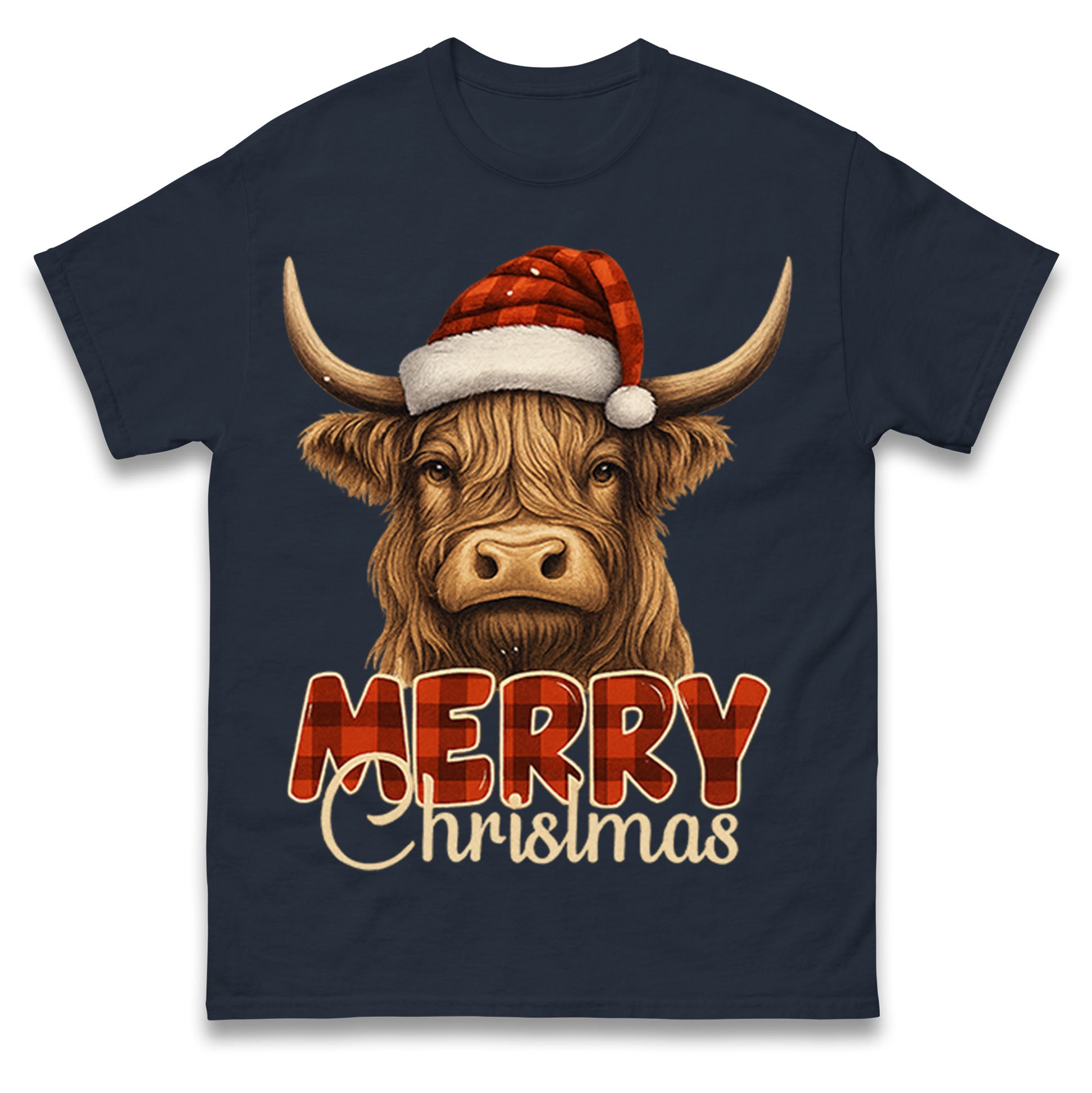 Highland Cow Christmas T Shirt