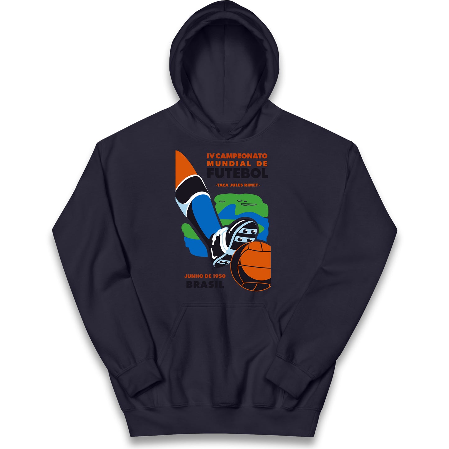 Brasil 1950 Retro World Cup Kids Hoodie
