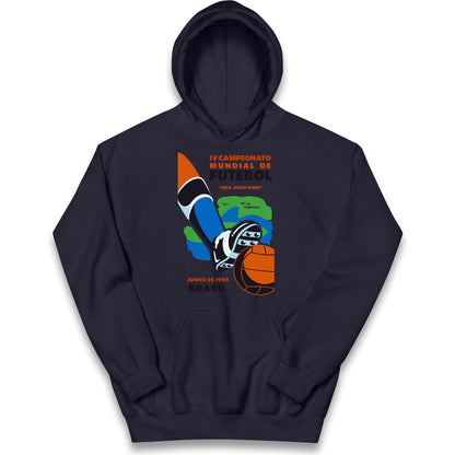 Brasil 1950 Retro World Cup Kids Hoodie