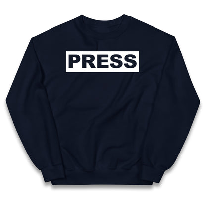 PRESS Palestine Inspired By Journalist Motaz Azaiza Kids Jumper