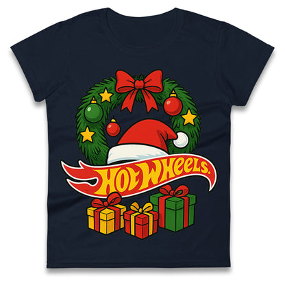 Hotwheels Christmas Ladies T Shirt