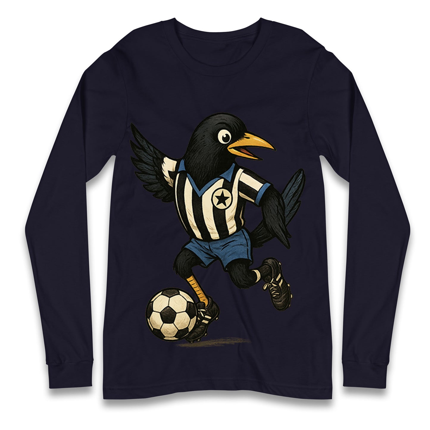 Retro Newcastle United Football Longsleeve T Shirt