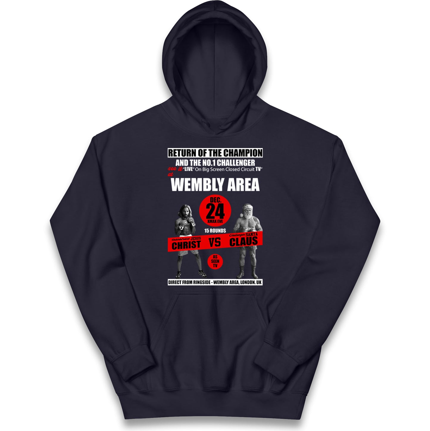 Jesus Christ Vs Santa Claus Kids Hoodie