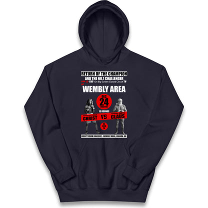 Jesus Christ Vs Santa Claus Kids Hoodie