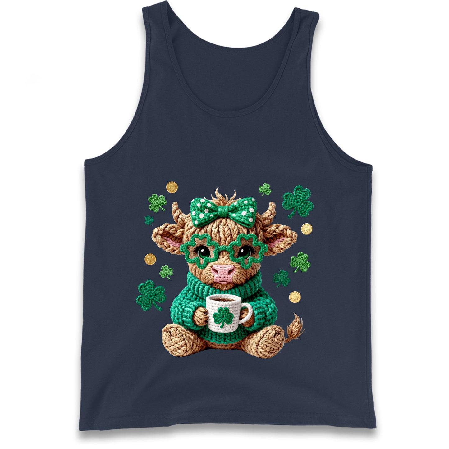 Cute Cow St Patrick Tank Top