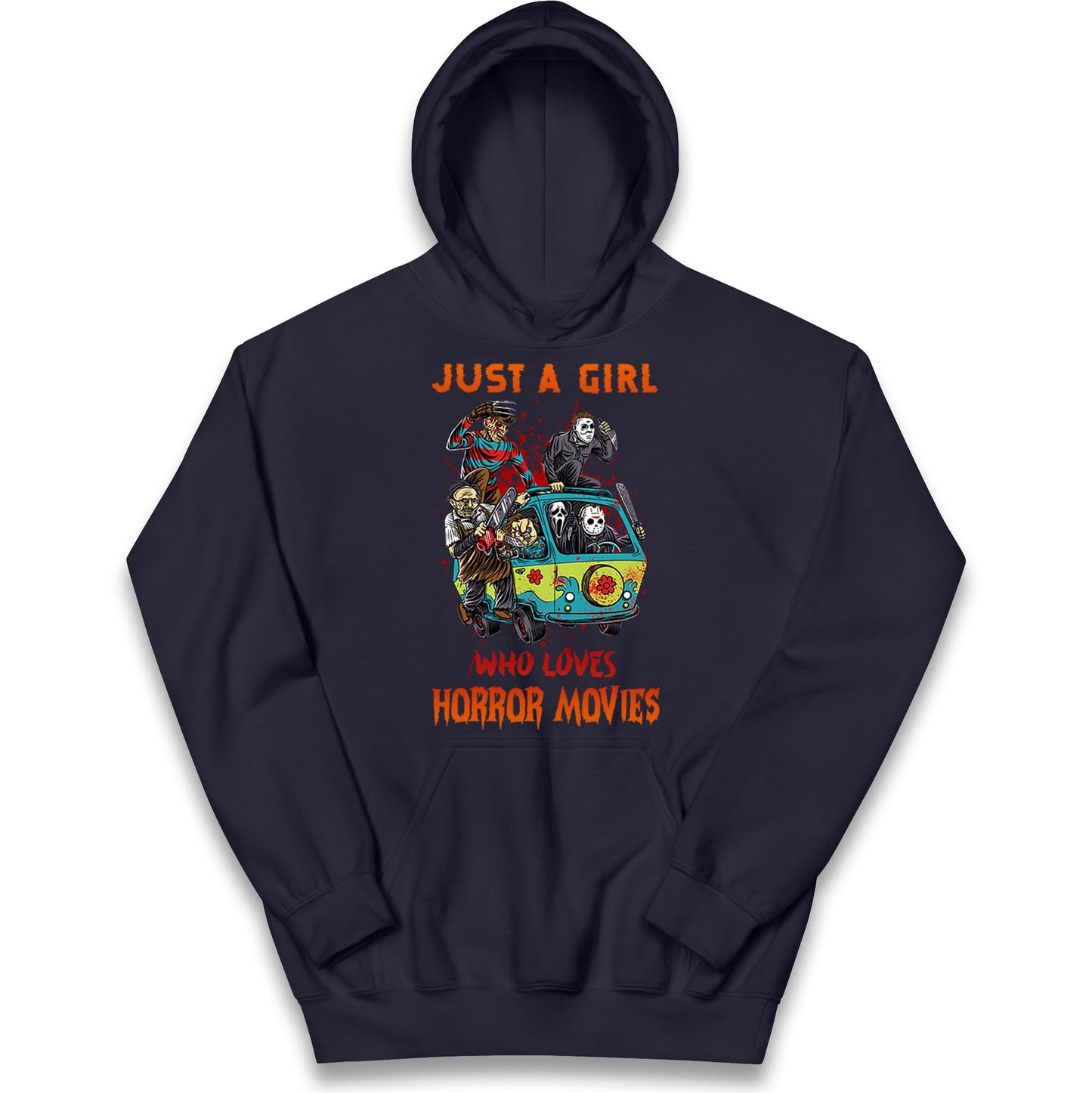 Just A Girl Who Loves Horror Movies Halloween Hoodie
