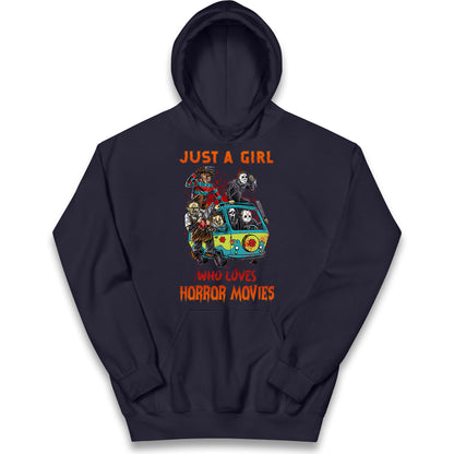 Just A Girl Who Loves Horror Movies Halloween Hoodie
