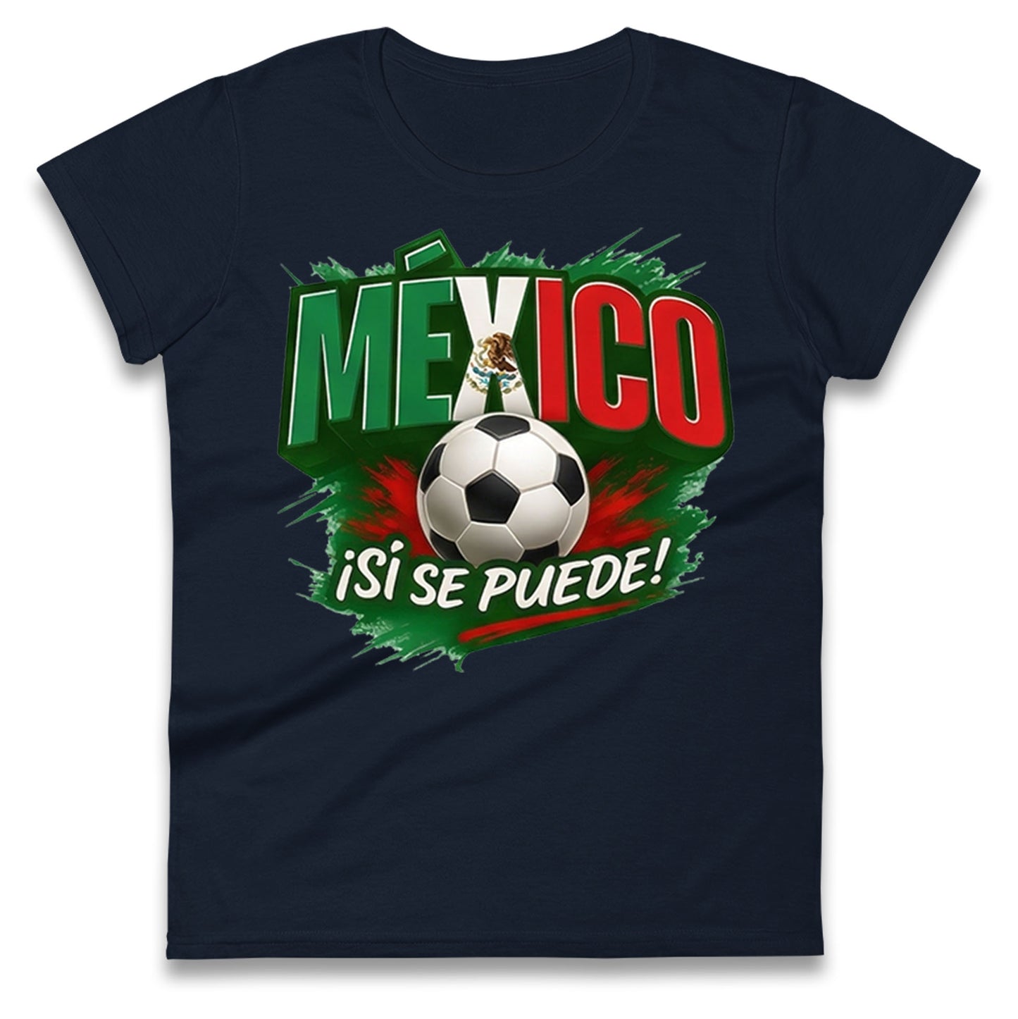 Mexico Retro World Cup Ladies T Shirt