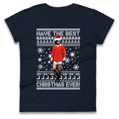 Christmas George Best Ladies T Shirt
