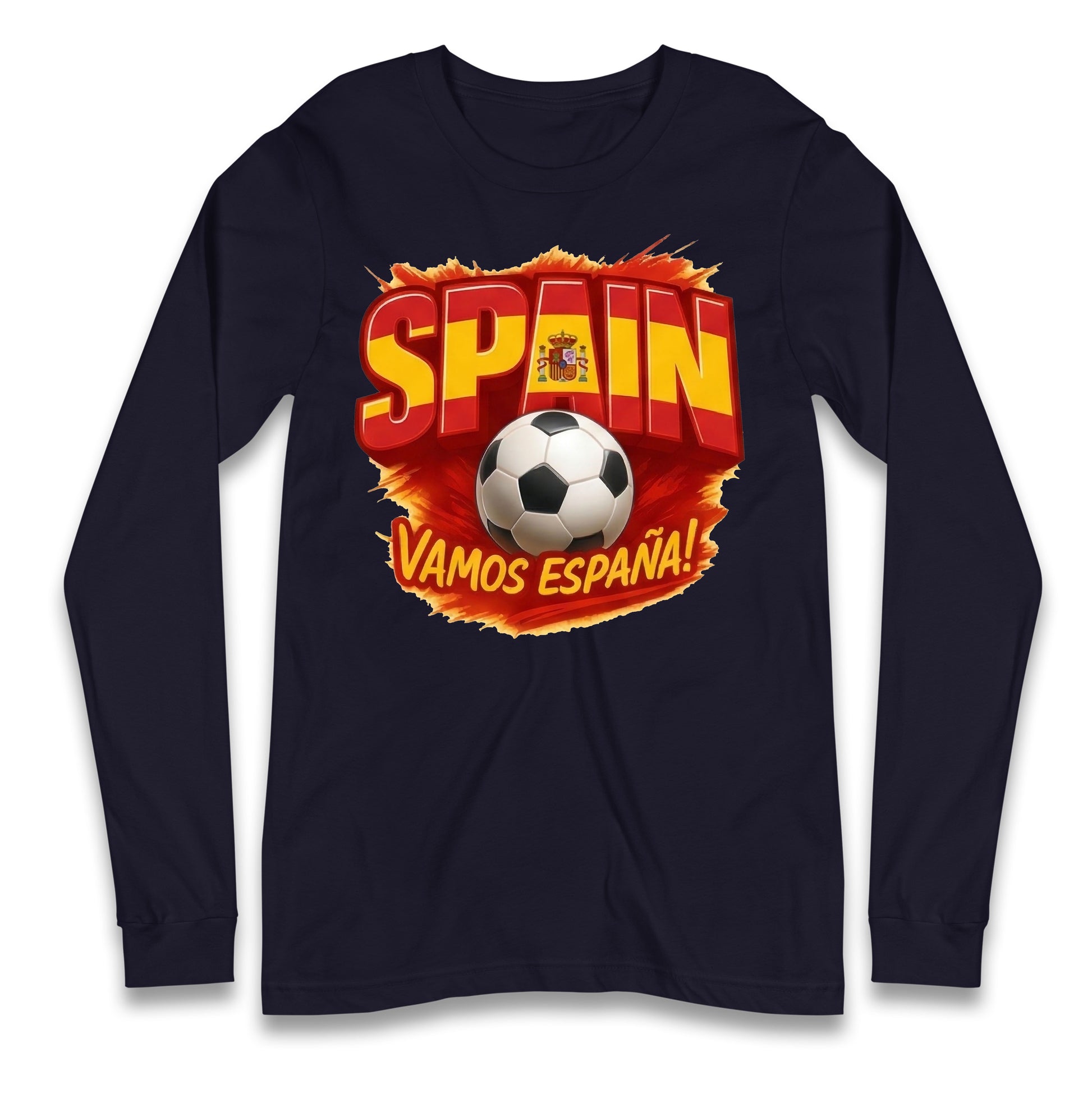 Spain Retro World Cup Longsleeve T Shirt