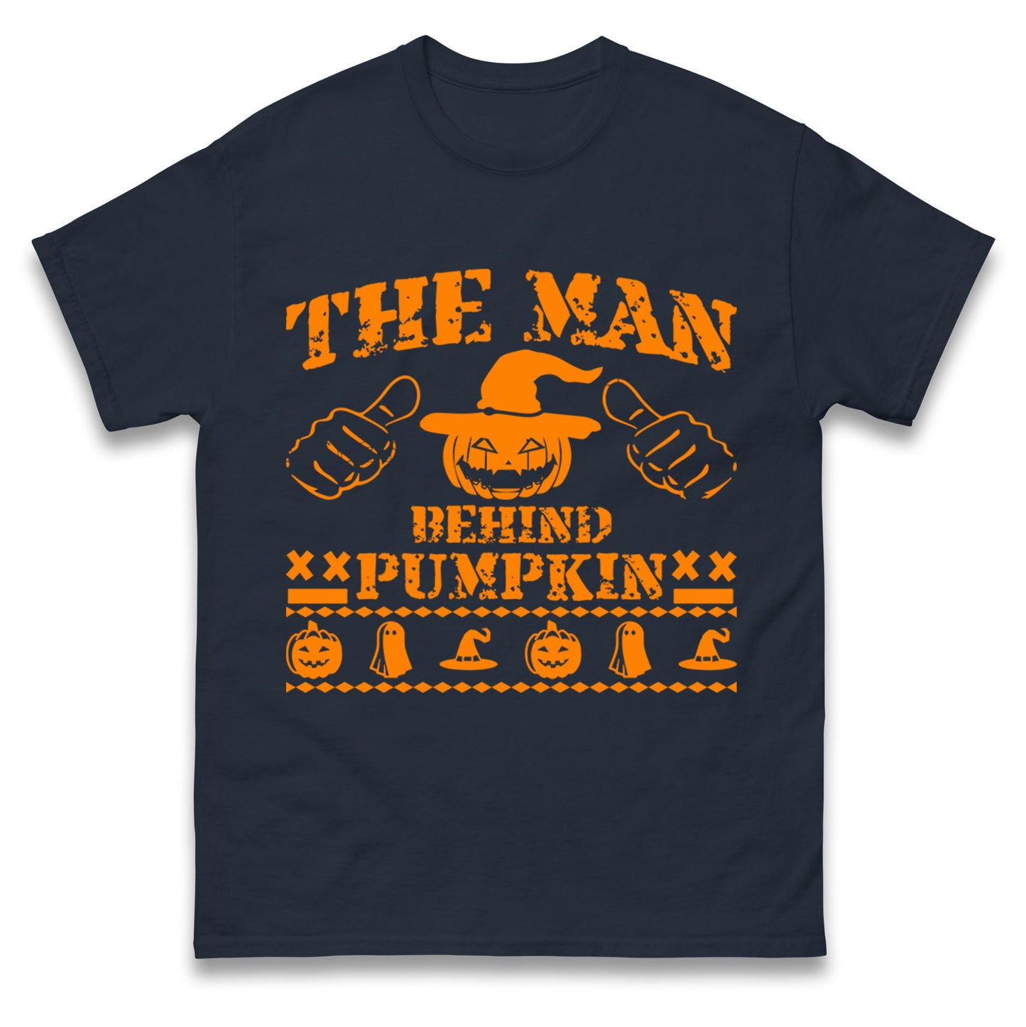 The Man Behind Pumpkin Halloween t shirt